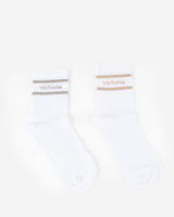 Medias 2-pack rayas plata y platino