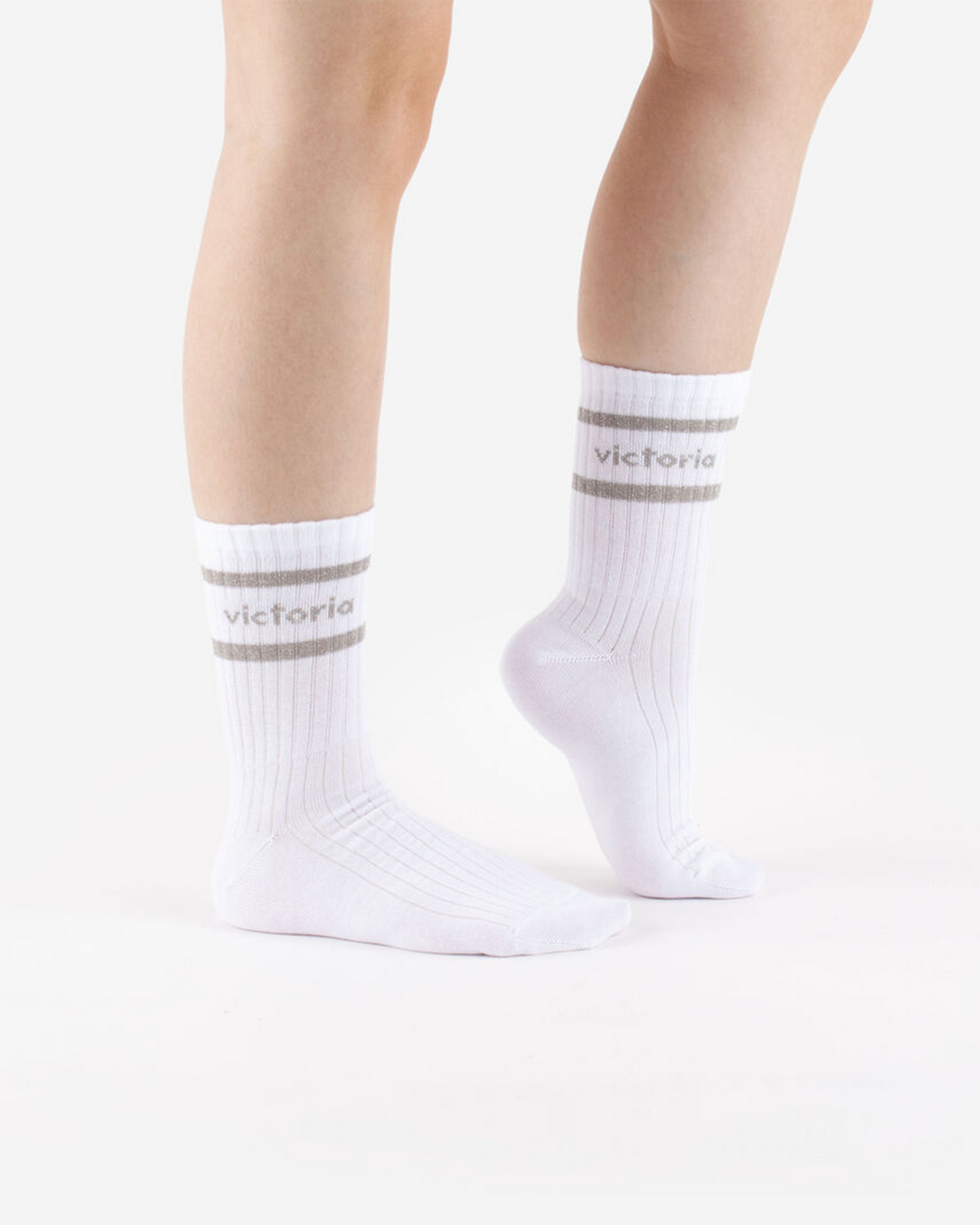 Medias 2-pack rayas plata y platino