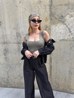 Body básico sin mangas oliva