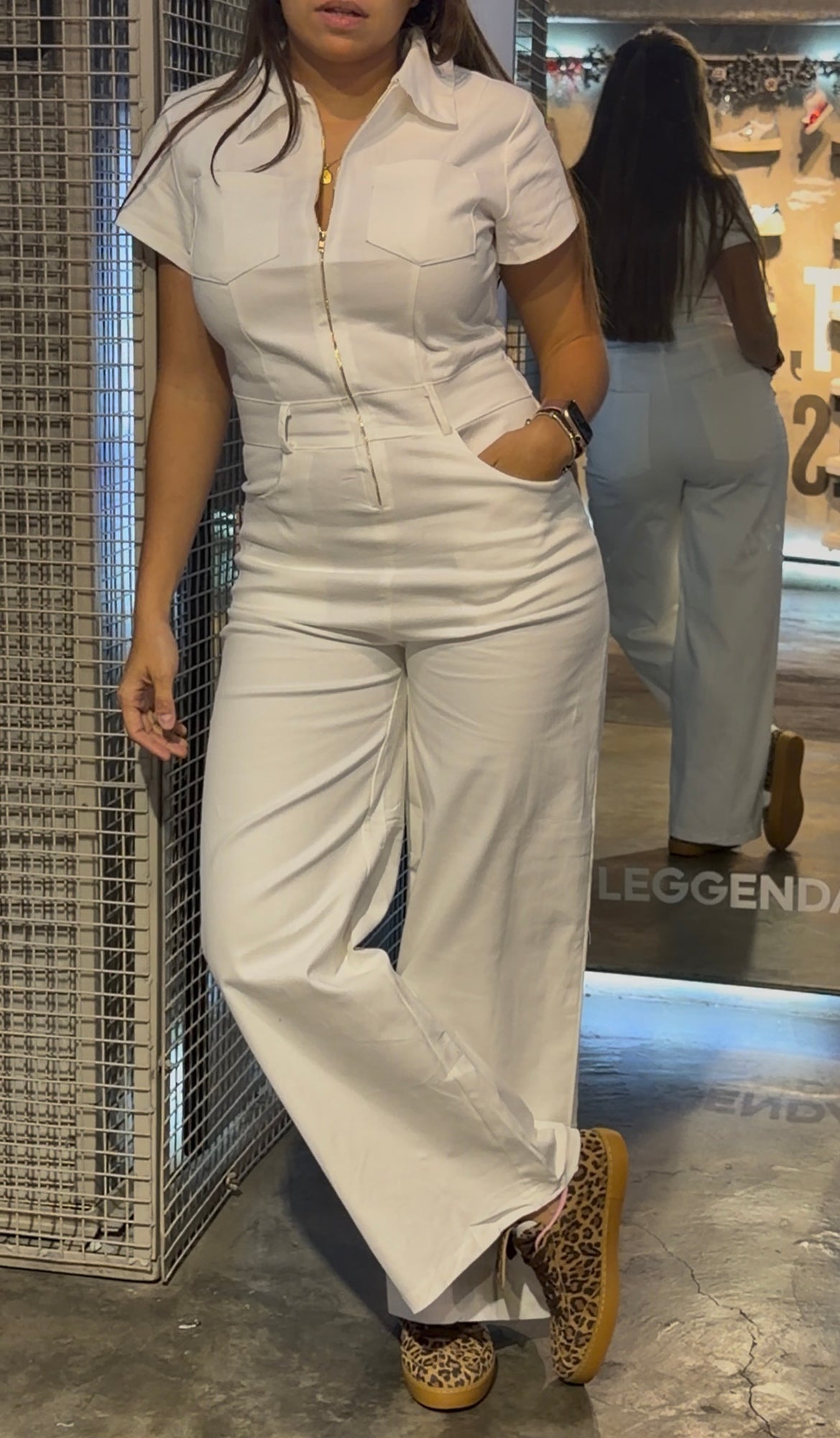 Jumpsuits manga corta blanca