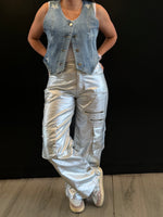 Chaleco denim de con estrellas brillantes