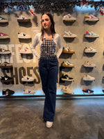 Jean wide leg brillos