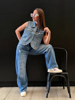 Jean baggy con desgaste