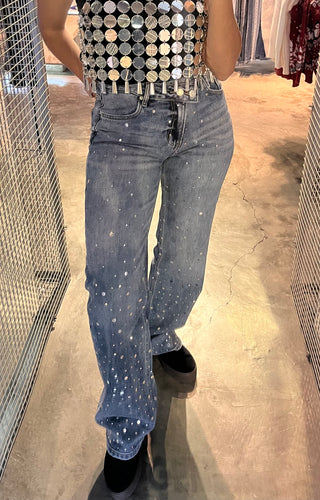 Jean apliques espejo