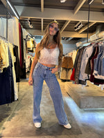 Crop Top transparente y brillo Nude