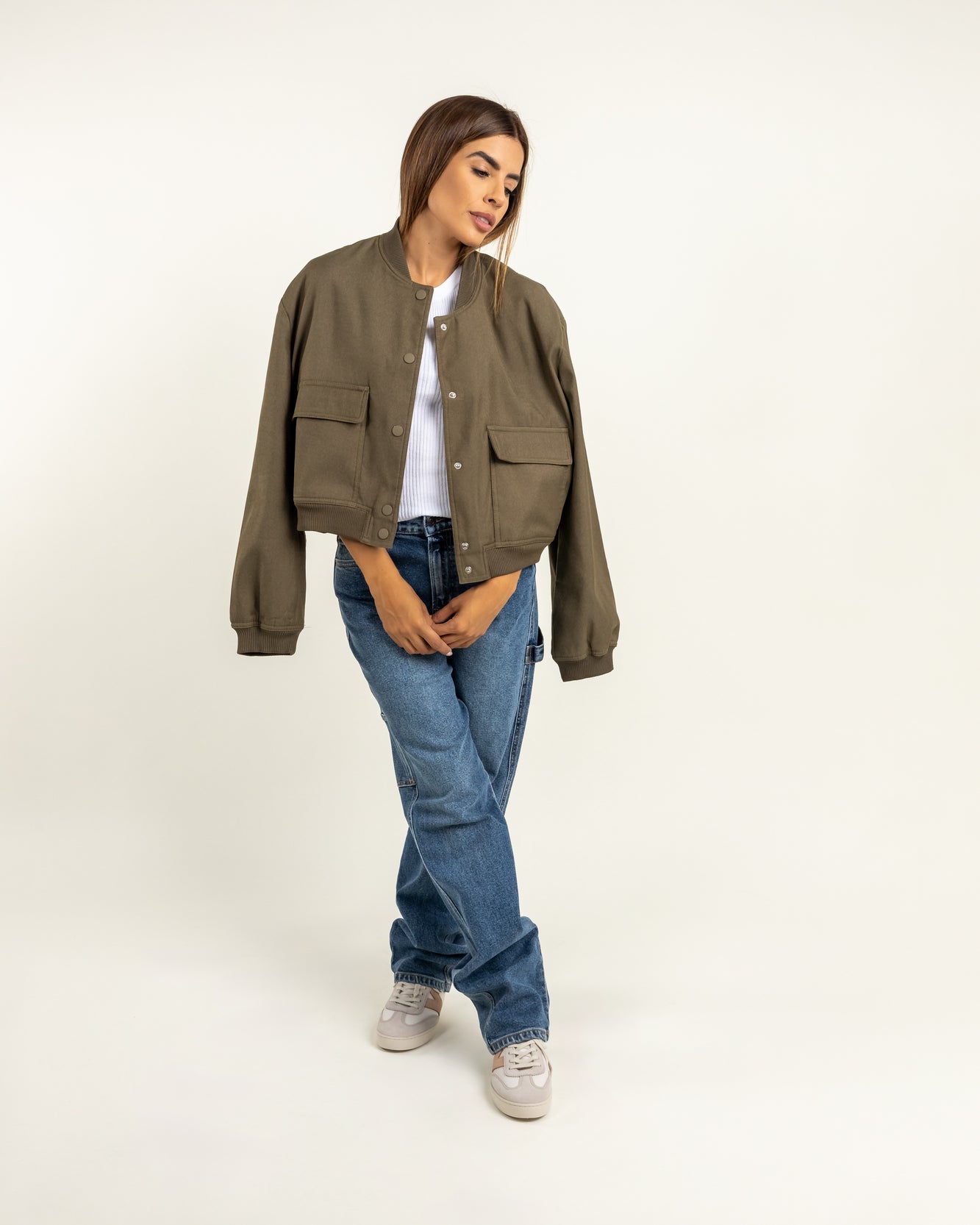 Chaqueta cargo oliva