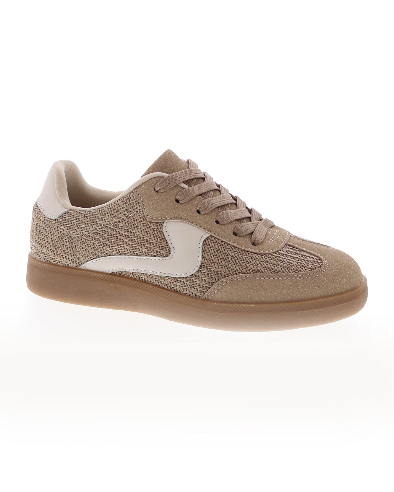 Sneakers con textura taupe