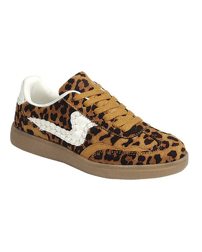 Sneakers con textura animal print