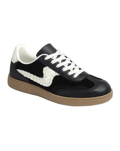 Sneakers con textura negro y blanco